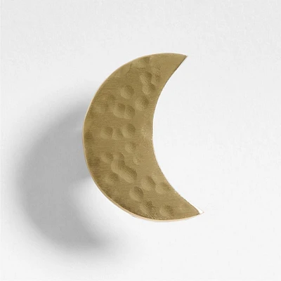 Brass Crescent Moon Knobs, Set of 6