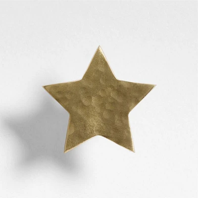 Brass Star Knobs, Set of 6