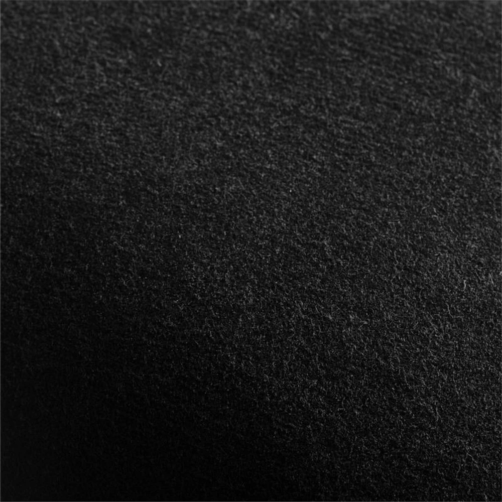 Black 20"x20" Washed Organic Cotton Velvet Throw Pillow with Feather Insert