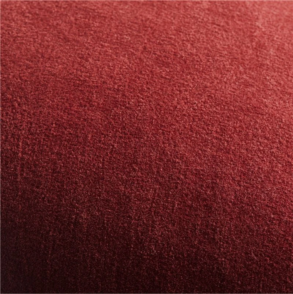 Brick 20x20 Washed Organic Cotton Velvet Throw Pillow with Feather/Down Insert