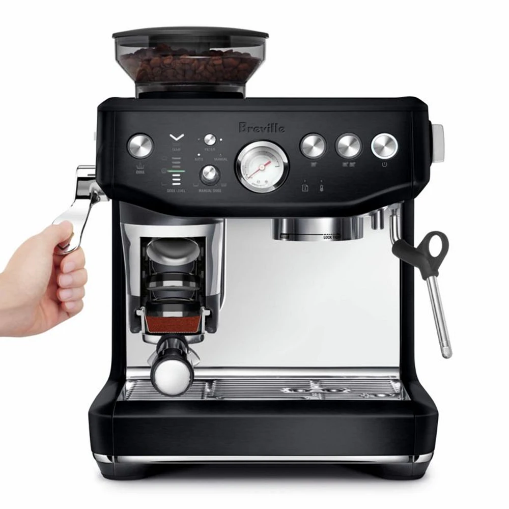 Breville ® Barista Express ® Impress Espresso Machine in Black Truffle
