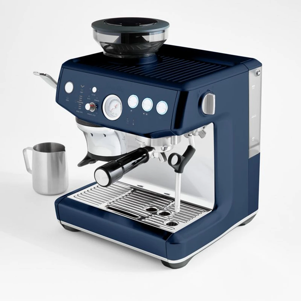 Breville ® Barista Express ® Impress Espresso Machine in Damson Blue
