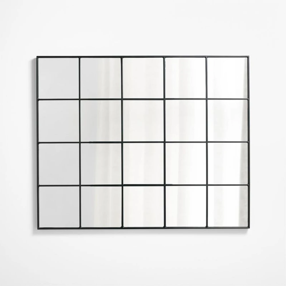 Bridget Classic Rectangular Window Pane Wall Mirror 45"x55"