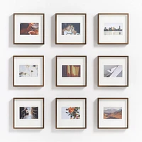 9-Piece Brushed Antique Bronze 4x6 Gallery Wall Frame Set