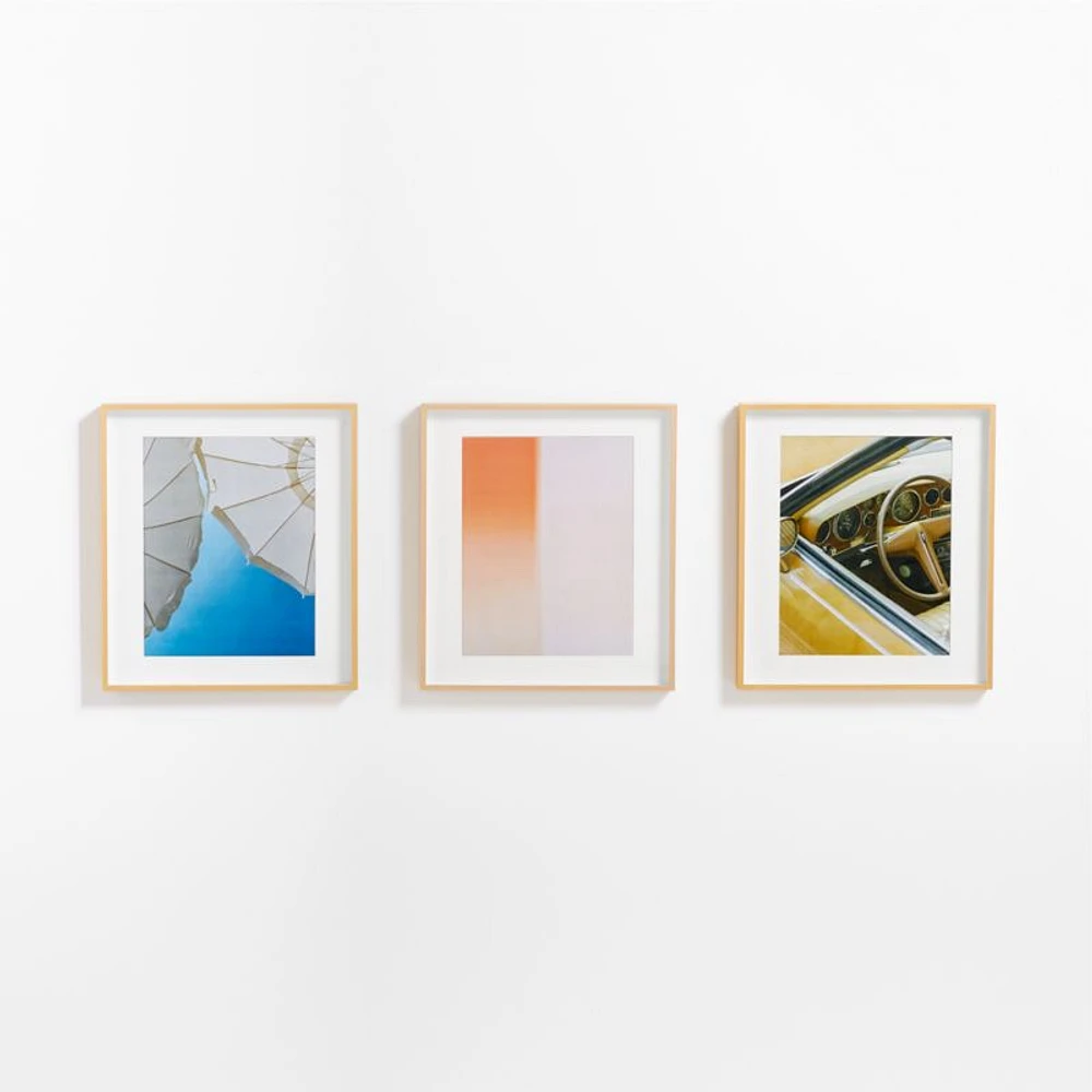 3-Piece Brushed Brass 11x14 Gallery Wall Frame Set
