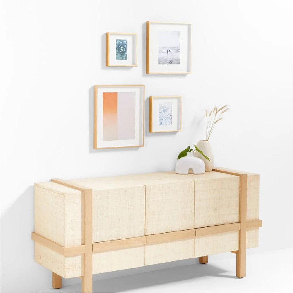 4-Piece Brushed Brass Gallery Wall Frame Set