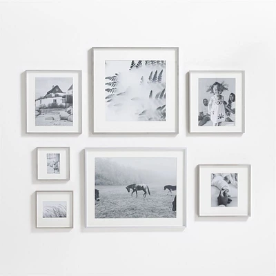 7-Piece Brushed Silver Gallery Wall Frame Set