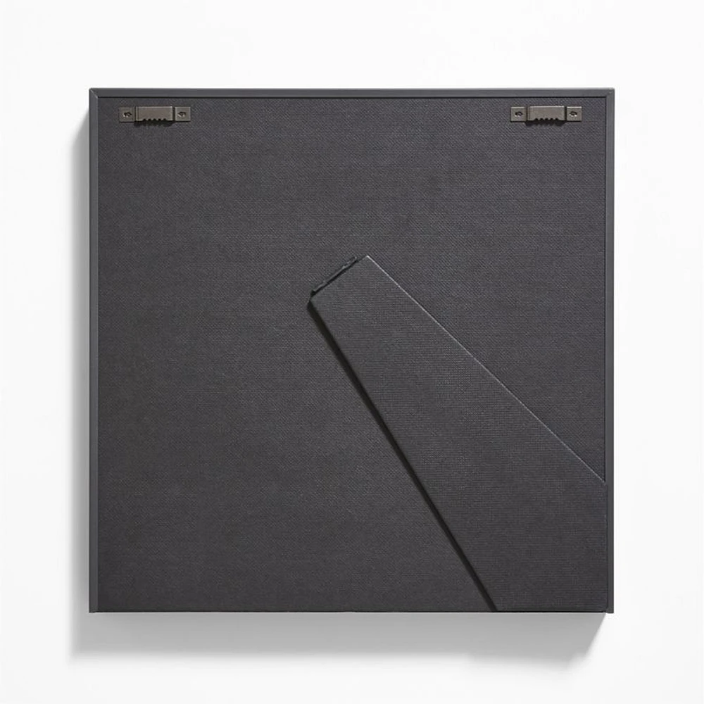 Brushed Black Metal Picture Frame with Vertical White Mat 4x6