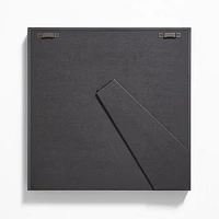 Brushed Black Metal Picture Frame with Vertical White Mat 4x6