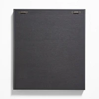 Brushed Black Metal Picture Frame with Vertical White Mat 5x7