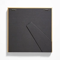 Brushed Brass Metal Picture Frame with Vertical White Mat 4x6