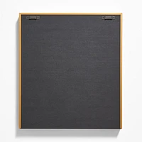 Brushed Brass Metal Picture Frame with Horizontal White Mat 5x7