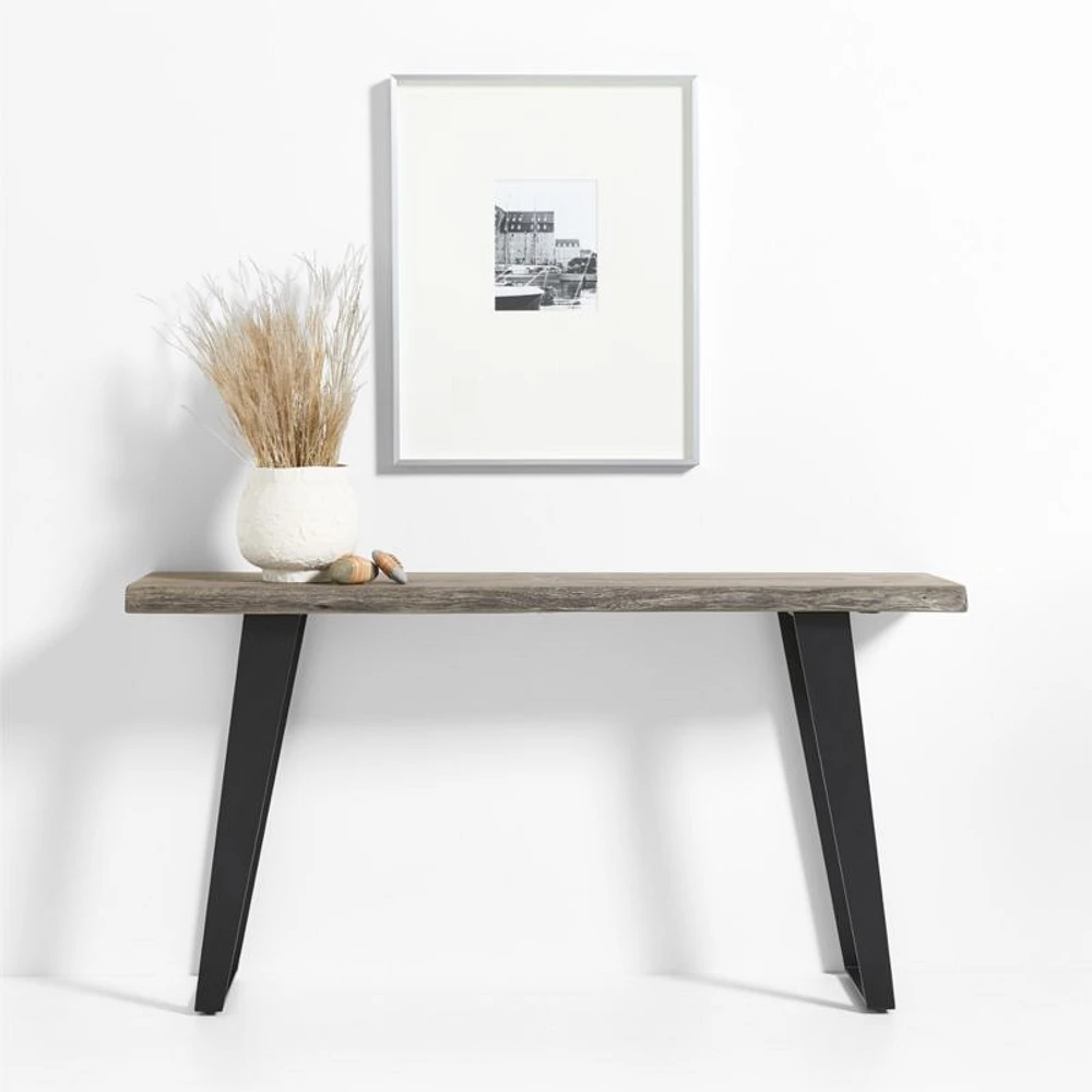 Brushed Silver Metal Picture Frame with White Mat 8x10