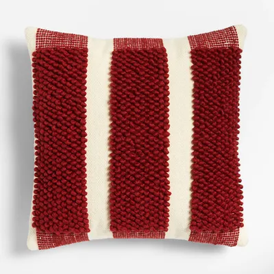 Red Bubble Wool Throw Pillow Cover 23"x23"