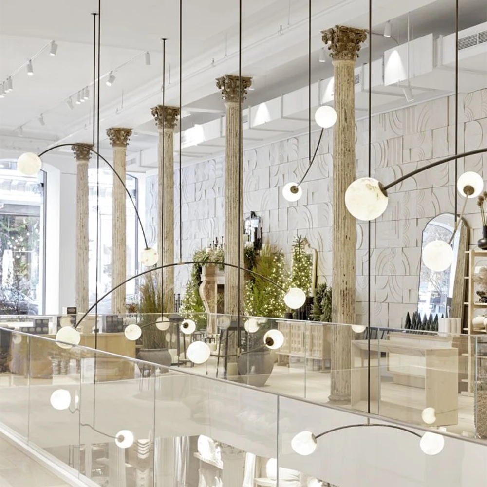 Traverse White Alabaster Pendant Light