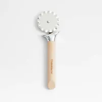 Crate & Barrel Fluted Pastry Cutter Wheel with Beechwood Handle
