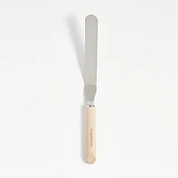 Crate & Barrel Large Offset Spatula with Beechwood handle