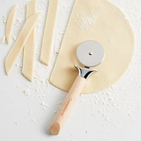 Crate & Barrel Straight Pastry Cutter Wheel with Beechwood Handle