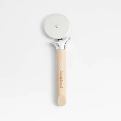 Crate & Barrel Straight Pastry Cutter Wheel with Beechwood Handle