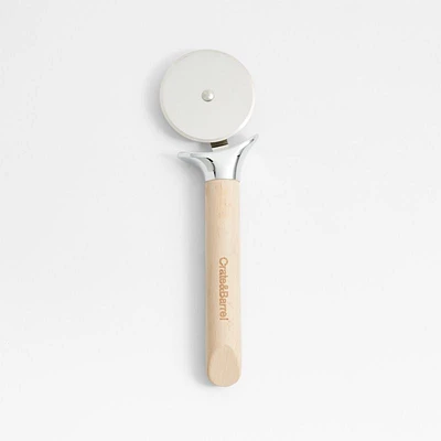 Crate & Barrel Straight Pastry Cutter Wheel with Beechwood Handle