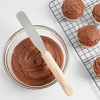 Crate & Barrel Small Straight Icing Spatula with Beechwood Handle