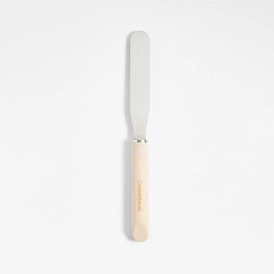Crate & Barrel Small Straight Icing Spatula with Beechwood Handle