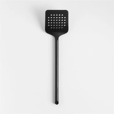 Crate & Barrel Black Nylon Slotted Turner Spatula