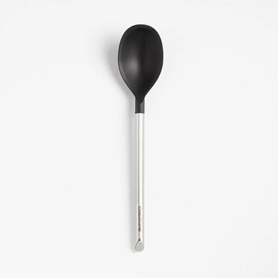 Crate & Barrel Black Silicone and Stainless Steel Deep Spoon