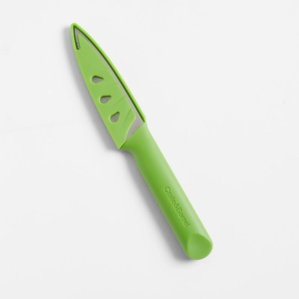 Crate & Barrel Citrus Serrated Green Knife