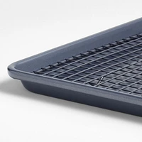 Crate & Barrel Slate Blue Baking Sheet and Cooling Rack Set