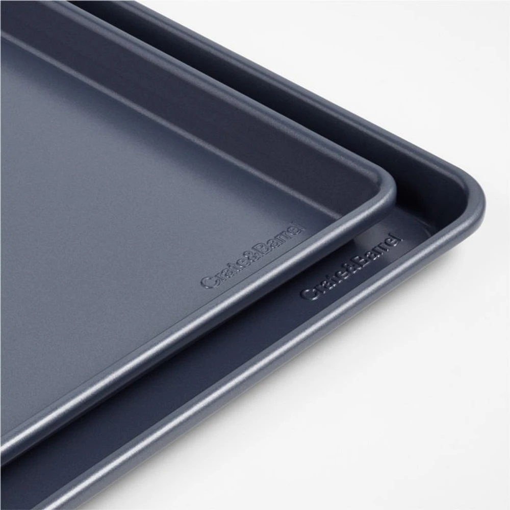 Crate & Barrel Slate Blue Baking Sheets, Set of 2