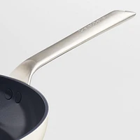 Crate & Barrel EvenCook Ceramic ™ Cream Nonstick 12" Fry Pan with Lid