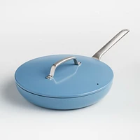 Crate & Barrel EvenCook Ceramic ™ Denim Nonstick 12" Fry Pan with Lid
