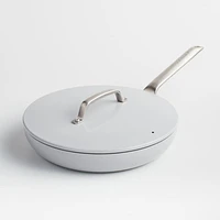 Crate & Barrel EvenCook Ceramic ™ Grey Nonstick 12" Fry Pan with Lid