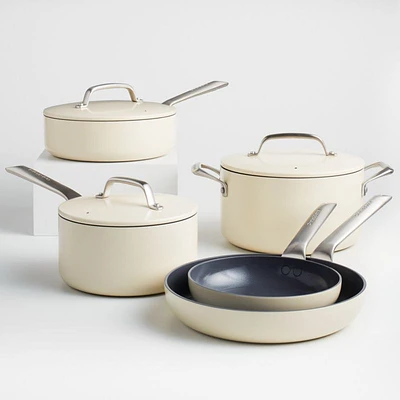 Crate & Barrel EvenCook Ceramic ™ Nonstick 8-Piece Cookware Set with Bonus