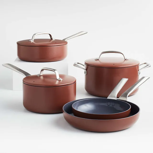 Crate & Barrel Monterey Cream 5-Piece Non-Stick Ceramic Cookware Set +  Reviews