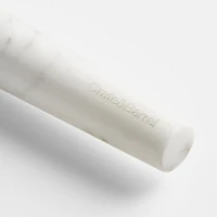 Crate & Barrel White Marble Tapered Rolling Pin