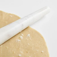 Crate & Barrel White Marble Tapered Rolling Pin