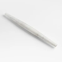 Crate & Barrel White Marble Tapered Rolling Pin