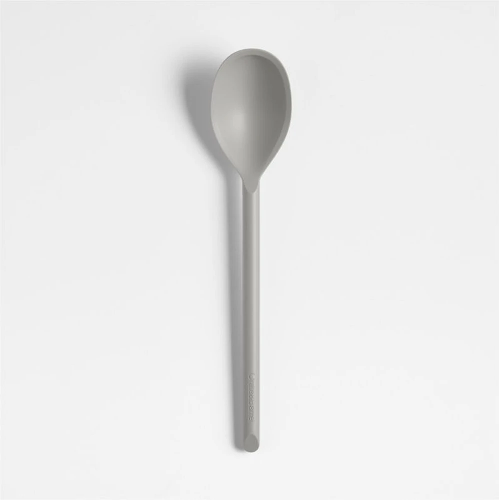 Crate & Barrel Grey Silicone Deep Spoon