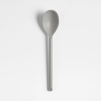 Crate & Barrel Grey Silicone Deep Spoon