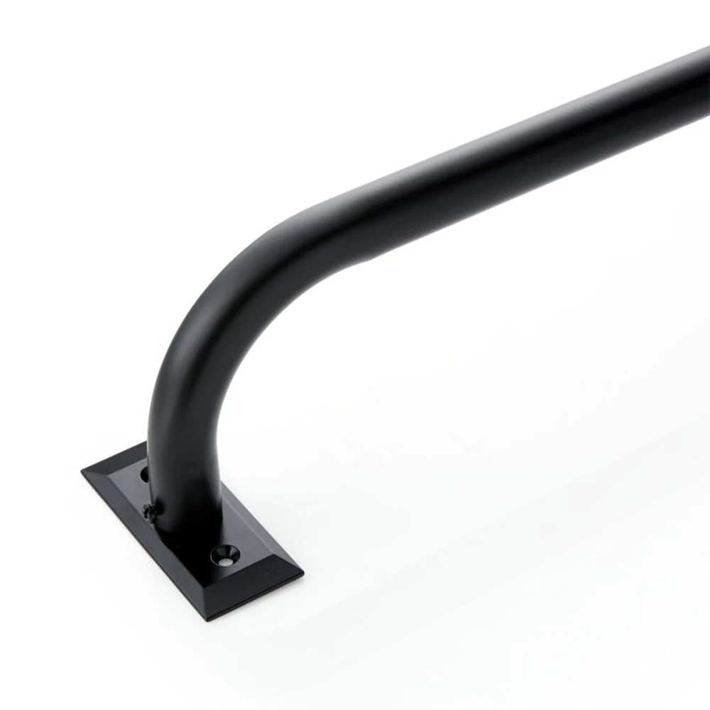 Matte Black 1" Room Darkening Curtain Rod 32"-48"