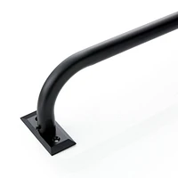 Matte Black 1" Room Darkening Curtain Rod 32"-48"