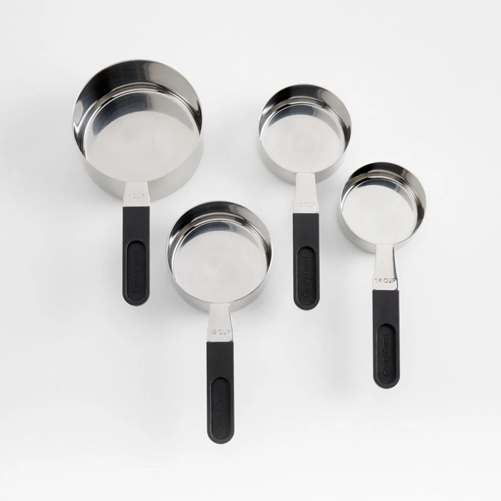 Nesting Clip Handle Stainless Steel Measuring Cups, Set of 4