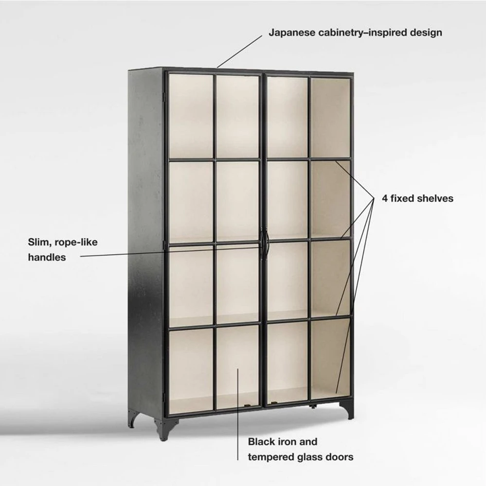 Kedzie 48" Black-and-White Storage Cabinet