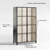 Kedzie 48" Black-and-White Storage Cabinet