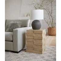 Esphera Grey Round Table Lamp 26.8"