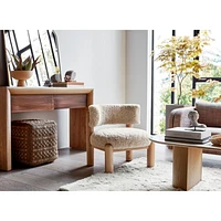 Pace Oak Wood Storage Console Table
