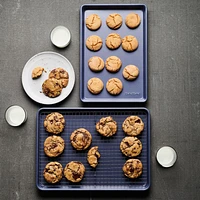 Crate & Barrel Slate Blue Baking Sheet and Cooling Rack Set
