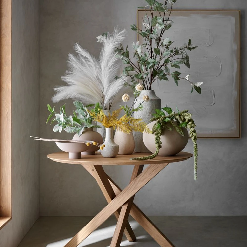 Ema Extra-Large White Ceramic Floor Vase 24"